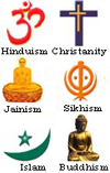 What is the major religions in india